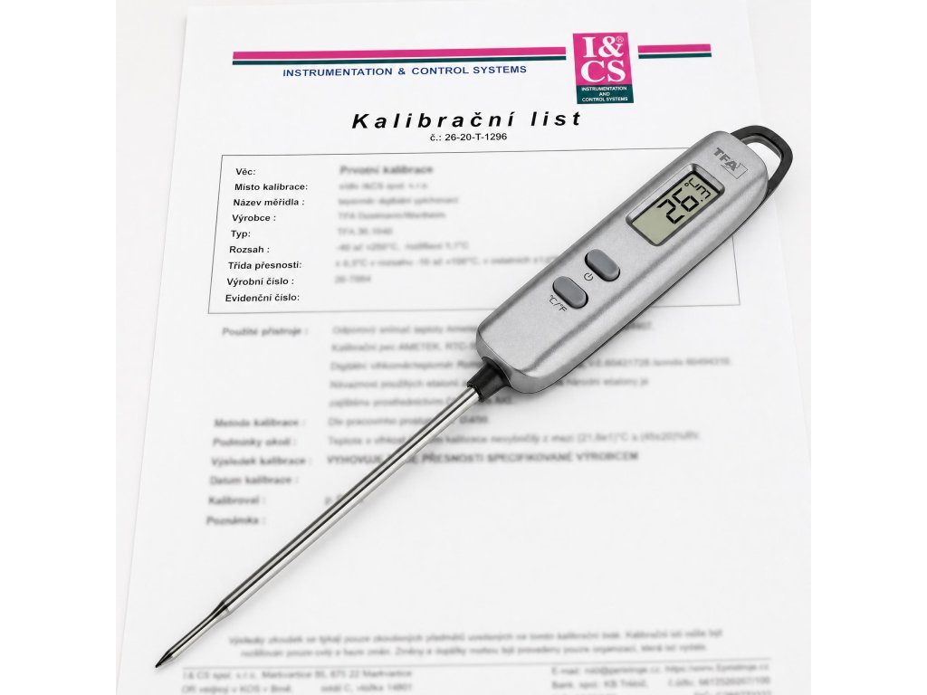 Kalibrovaný vpichový teploměr TFA 14.1520.54